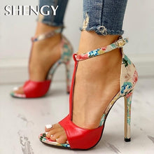 Load image into Gallery viewer, Womens Fashion Summer Sexy Exquisite 10cm High Heels Ladies Increased Stiletto Super High Heel Sandals