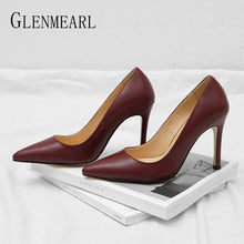 Load image into Gallery viewer, Women High Heels Shoes Brand Pointed Toe Woman Pumps Office Ladies Working Shoes Dress Spring Summber Plus Size Female Pumps DE